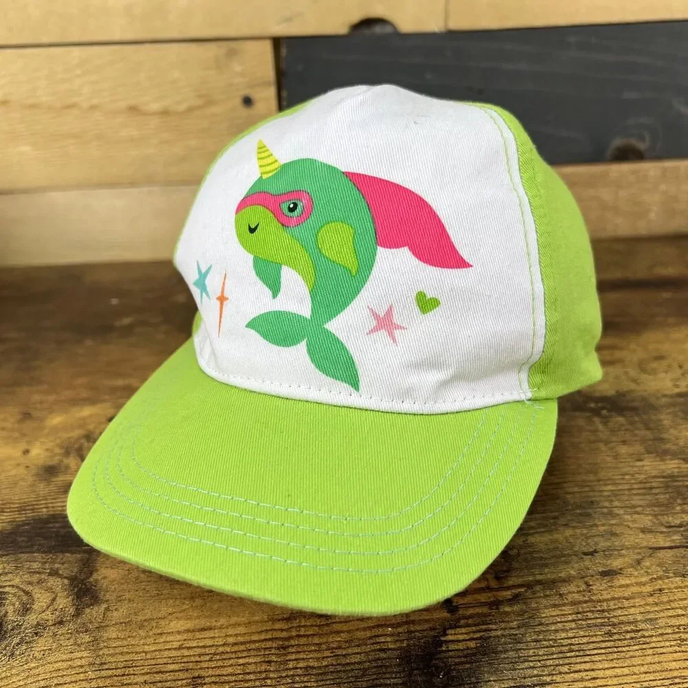 Narwhal Hero Cape Green Kids Hat